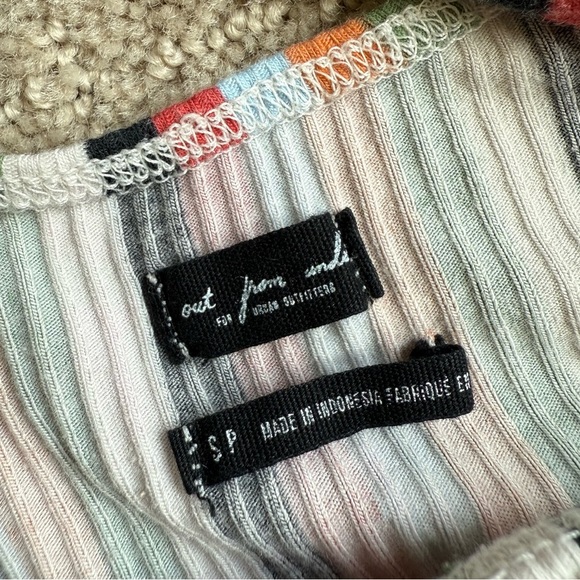 Out From Under Wanda by Urban Outfitters Tie-Front Striped Bodysuit - Picture 4 of 9